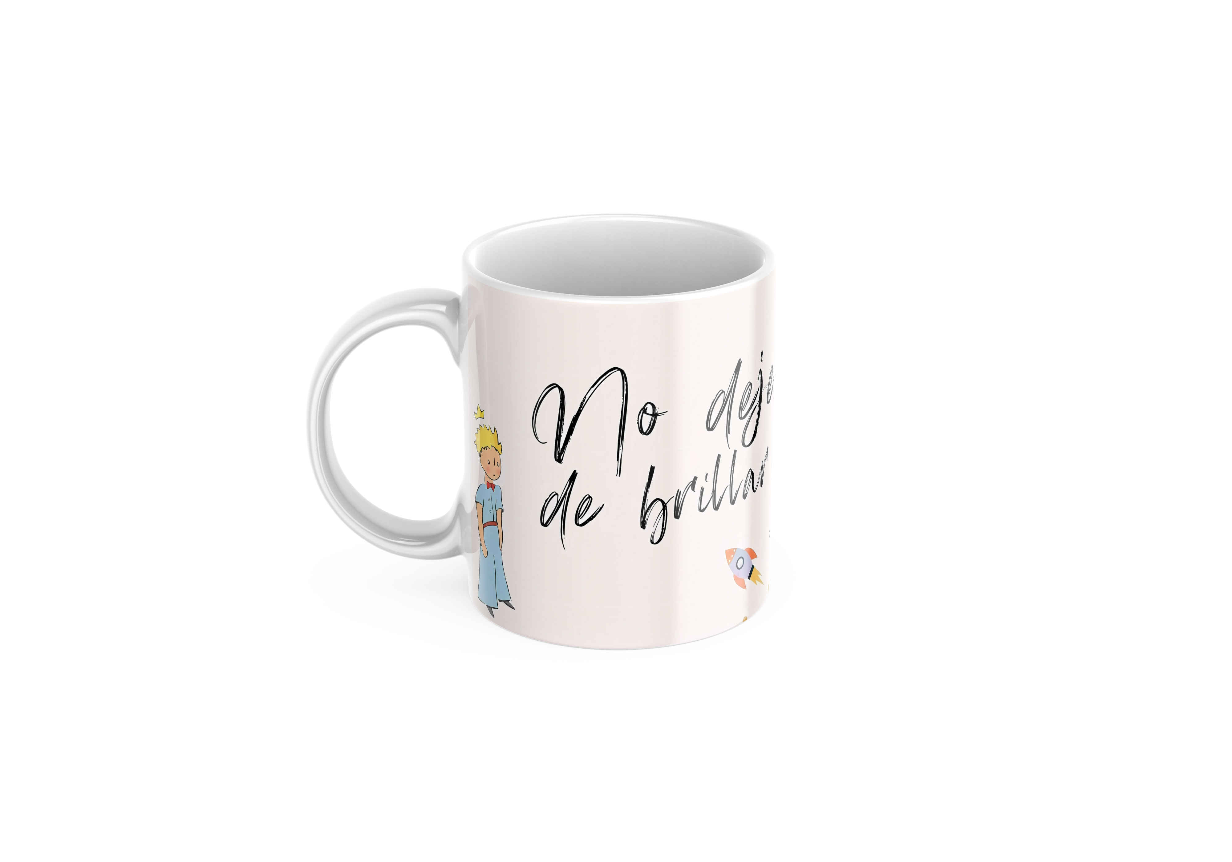 Taza rosa " no dejes de brillar " - Imagen 3