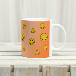 Taza color caritas sonrientes